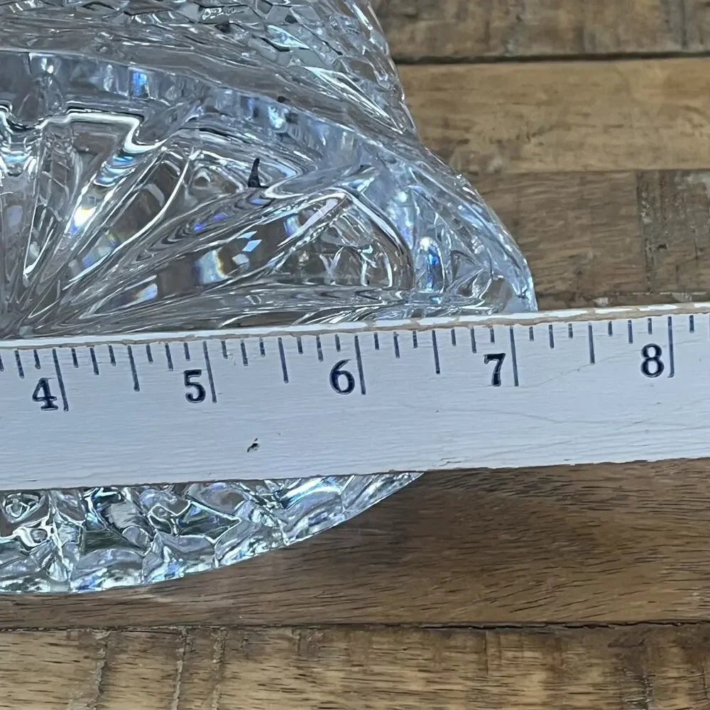 Vintage Bell Shaped Heavy Cut Glass Crystal Liquor Decanter 13
